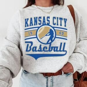 Retro Kansas City Royals Baseball Graphic Sweatshirt
